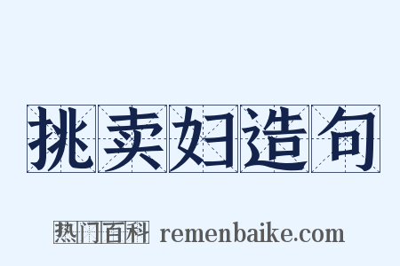 挑卖妇造句是什么意思的图片